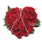 31 Adet a�m�� k�rm�z� g�llerden olu�an kalp aranjman<br>ortalama �r�n boyutlar� 35x35 cm , istanbul d���na sipari� i�in bilgi al�n�z