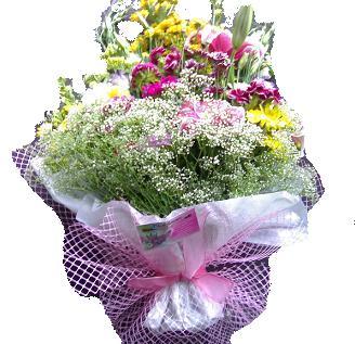 Mevsim �i�eklerinden olu�an buket <br>mevsim �i�eklerinden olu�an k�r i�e�i buketi ortalama �r�n boyutlar� 45x55 cm